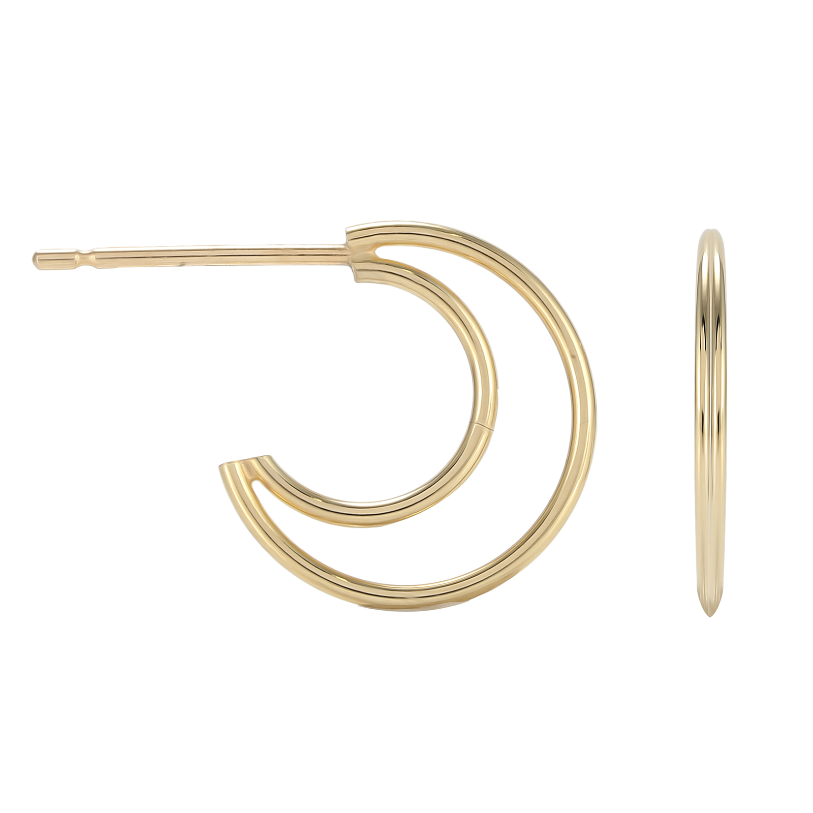 9ct Yellow Gold Crescent Moon Hoop Earrings Review