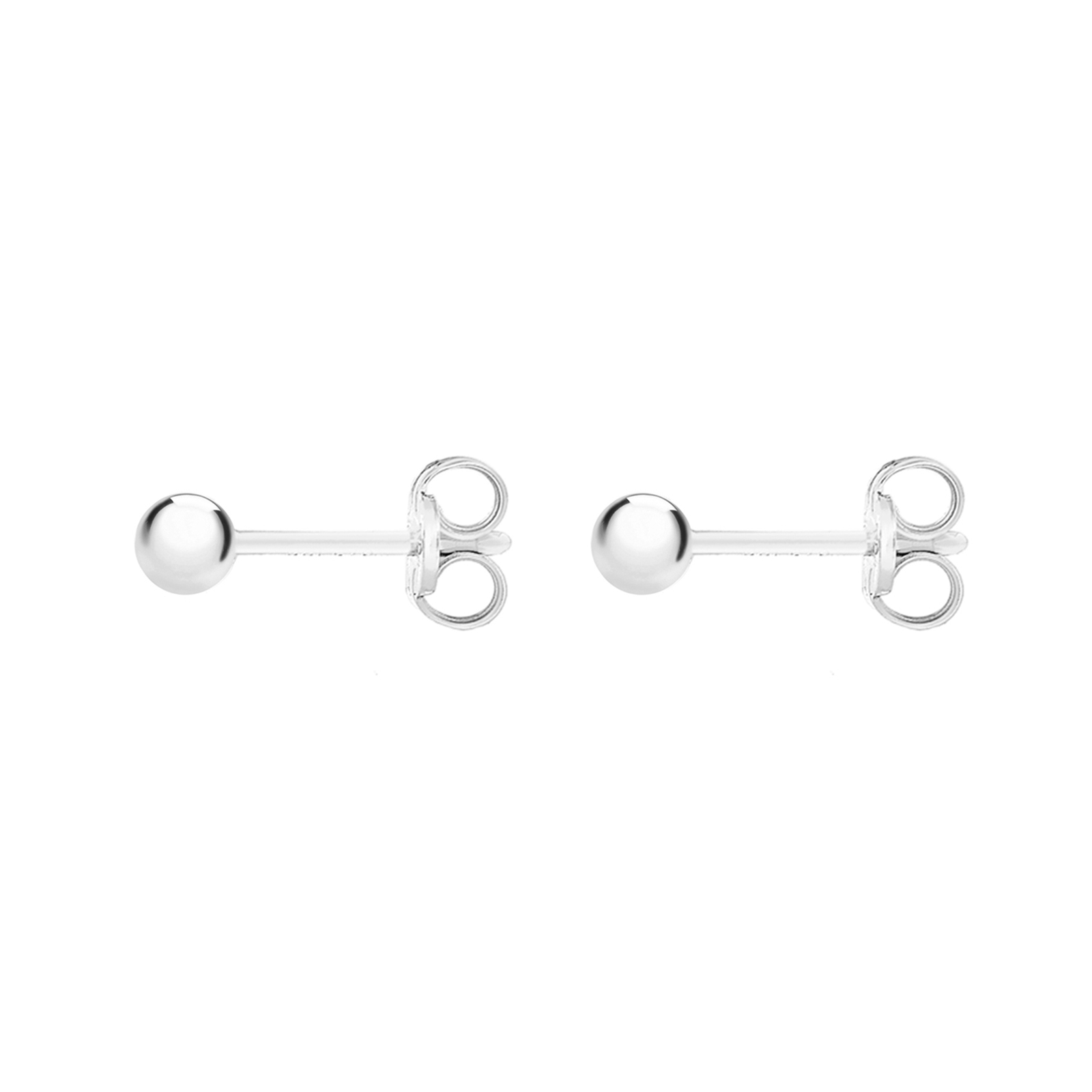 9ct White Gold 3mm Ball Stud Earrings Online Only Jewellery