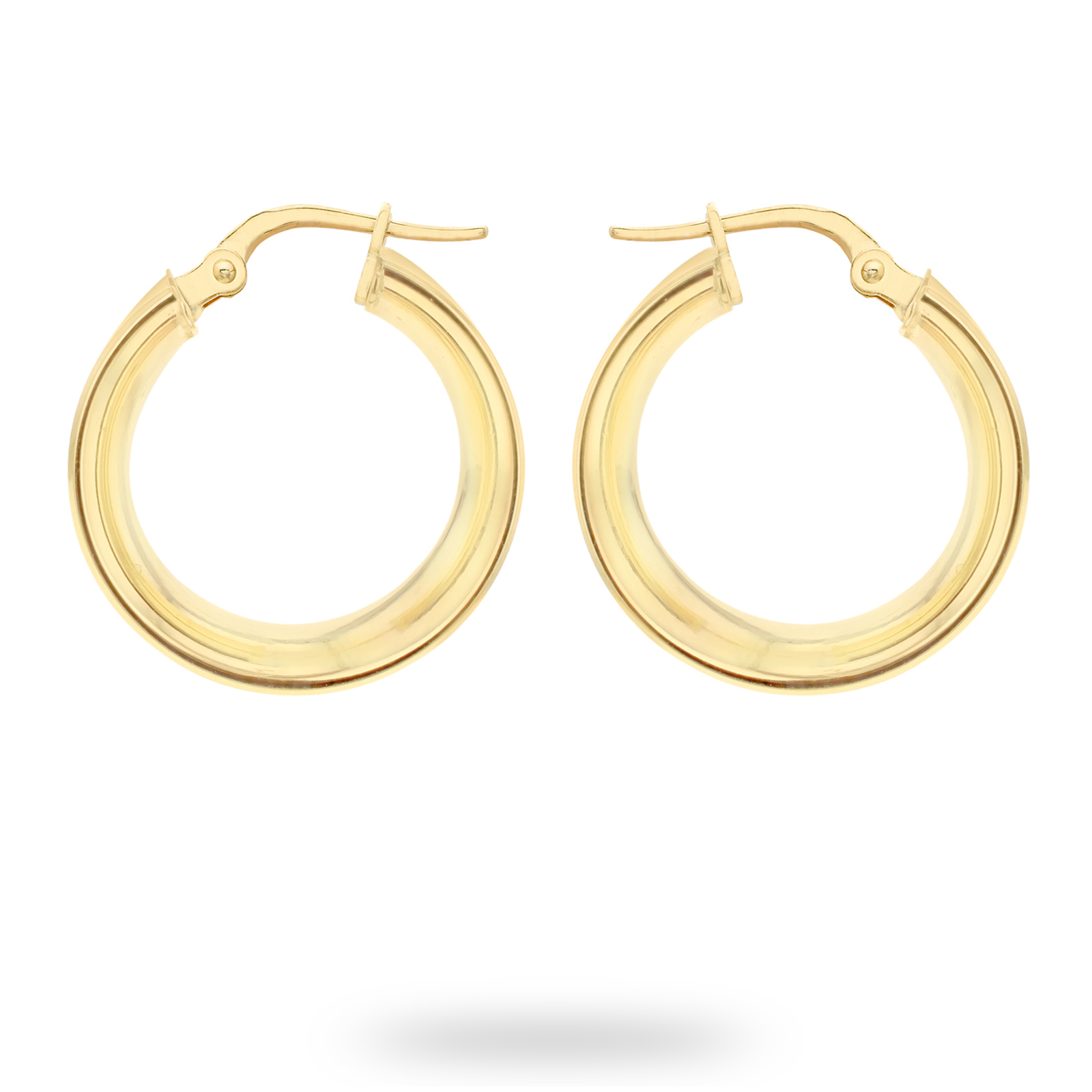 9ct Yellow Gold Medium Broad Creole Hoop Earrings | Earrings ...