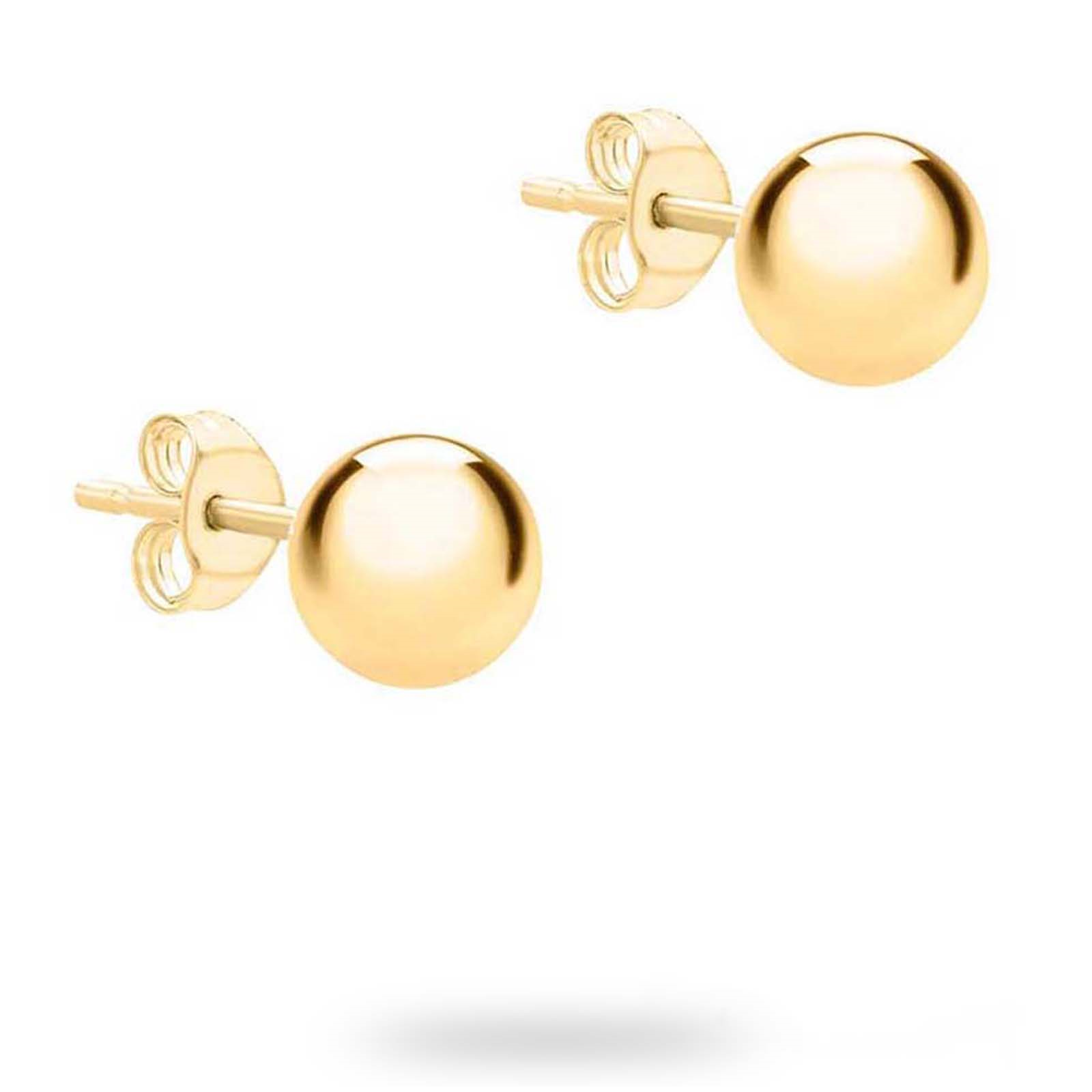 9ct Yellow Gold 5mm Spanish Stud Earrings | Earrings | Jewellery ...