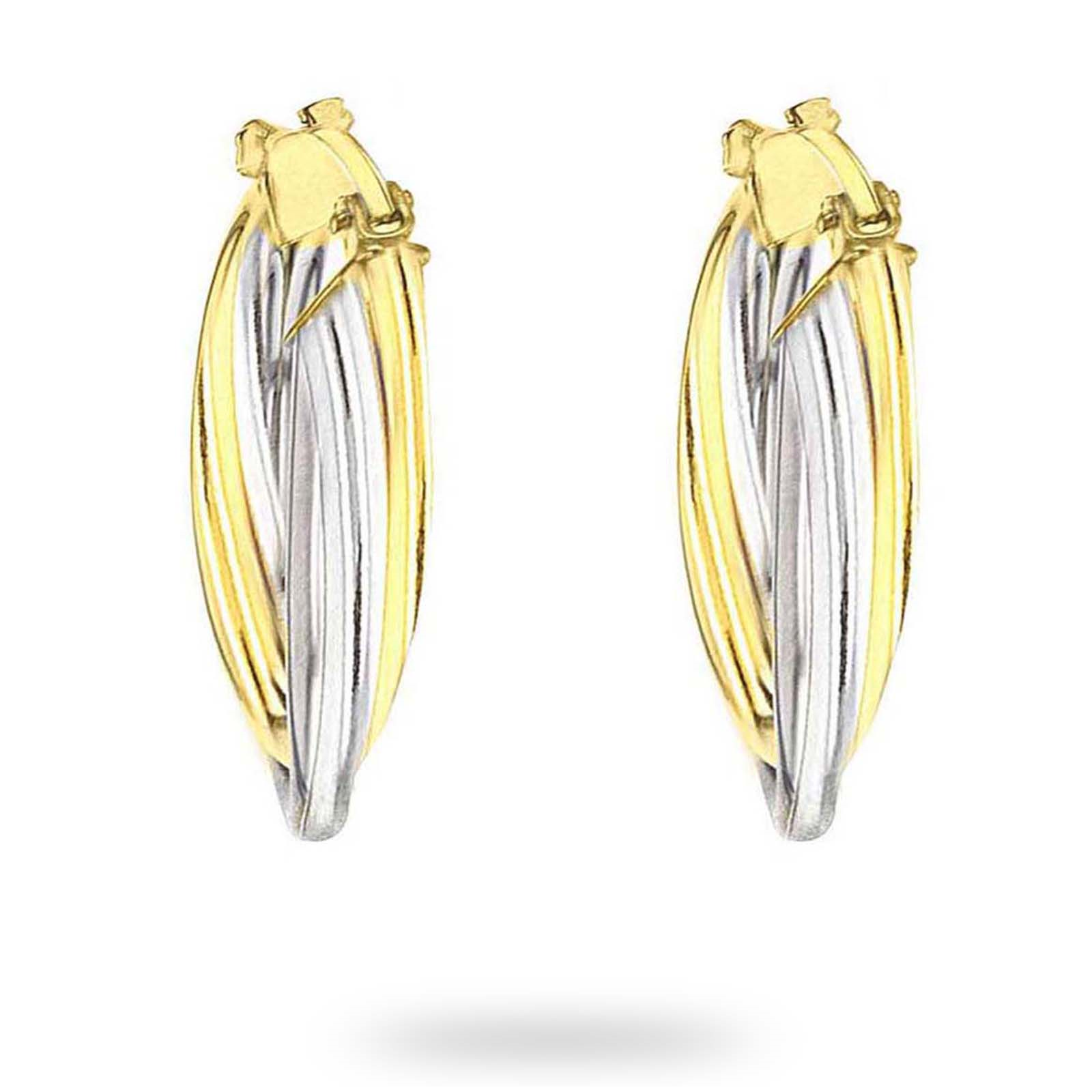 9ct Bicolour Gold Tube Crossover Earrings Review