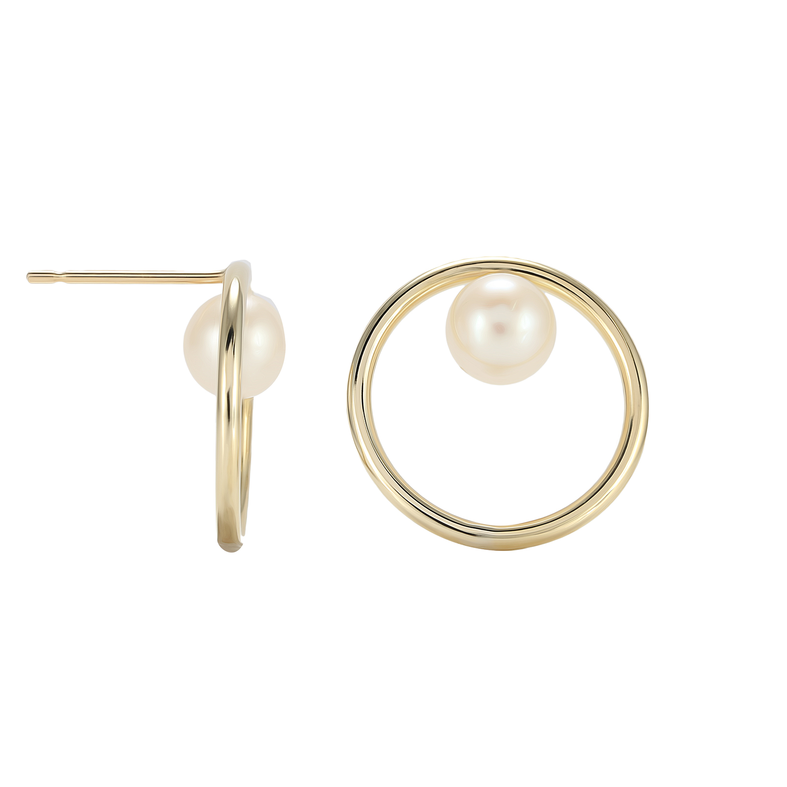 White & Rose Gold Pearl Mens Silver Designer Luxury Cufflinks Circle Round Boss