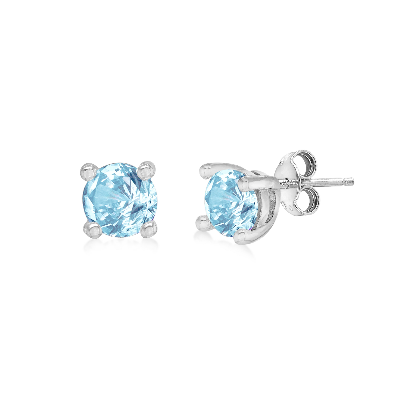 Silver March Aqua Cubic Zirconia Stud Earrings Review