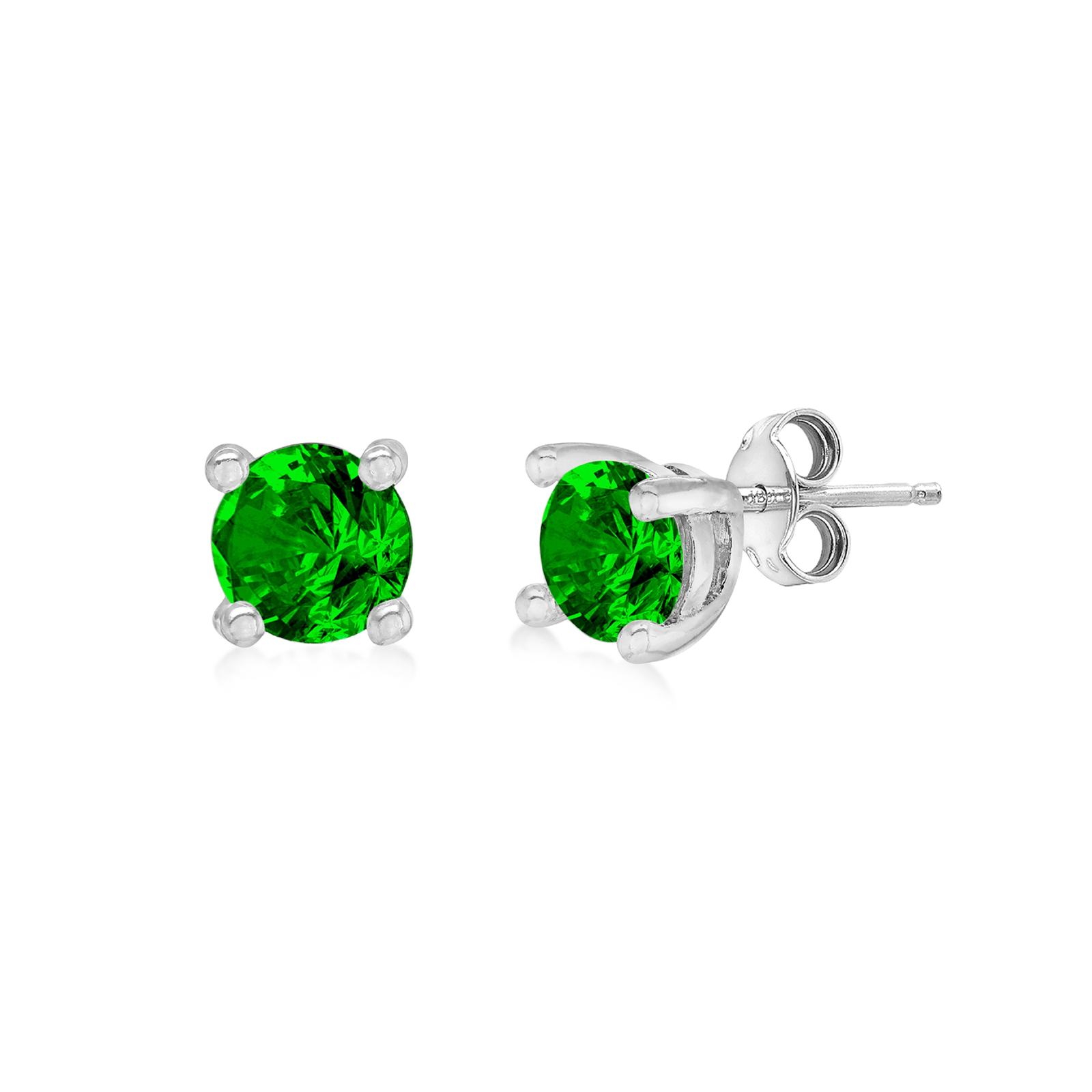 Silver May Green Cubic Zirconia Stud Earrings Review