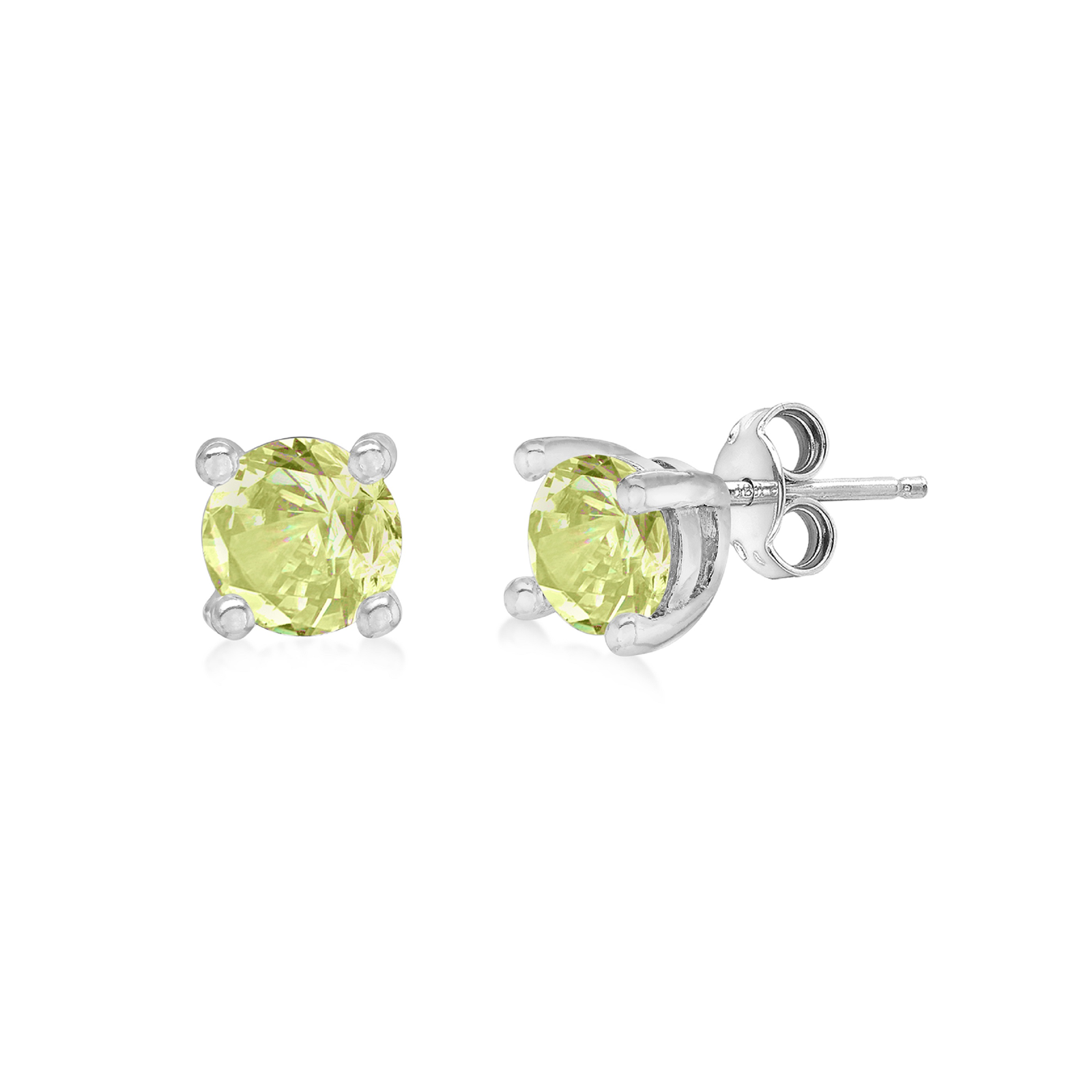 Silver August Lime Cubic Zirconia Stud Earrings Review