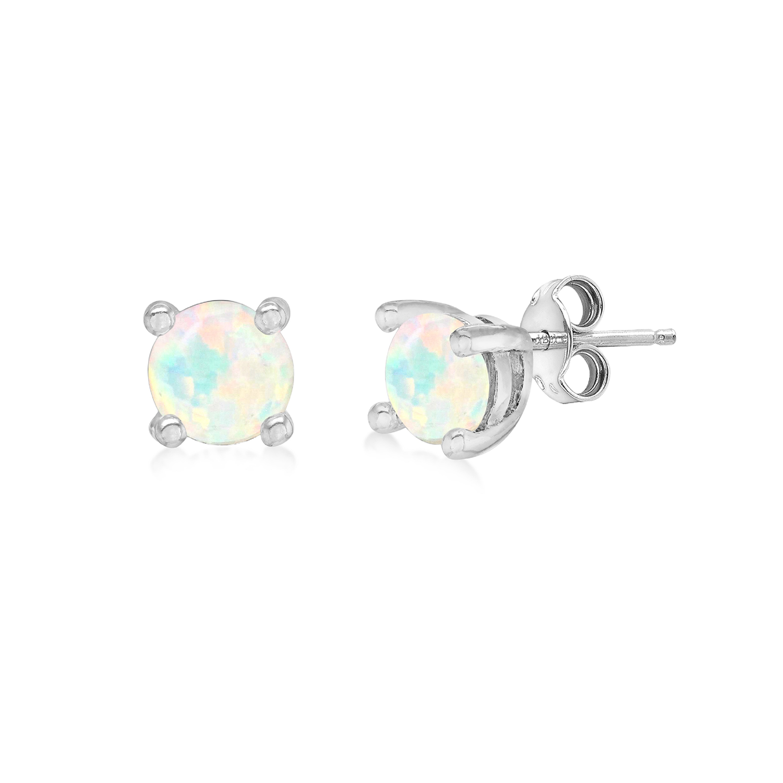 Silver October Artificial Opal Stud Earrings Review