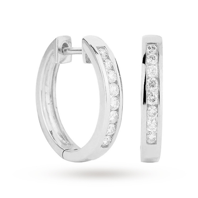 Our Ultimate 9ct White Gold 0.25ct Channel Set Hoop Reviews - Updated ...