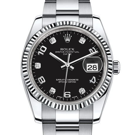 Rolex Date 34 Oyster, 34 mm, Oystersteel and white gold M115234-0011