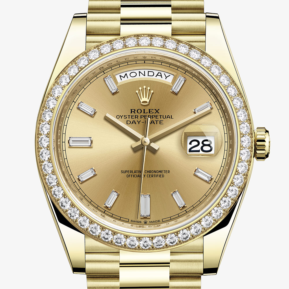 Rolex Day Date 40 Oyster 40 Mm Yellow Gold And Diamonds M228348RBR 