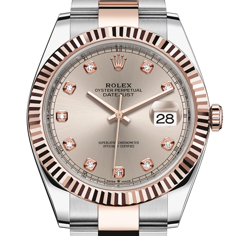 rolex datejust 31 oystersteel and everose gold price