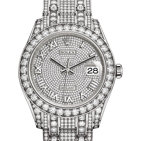 Rolex Pearlmaster 39 Oyster, 39 mm, white gold and diamonds M86409RBR-0001