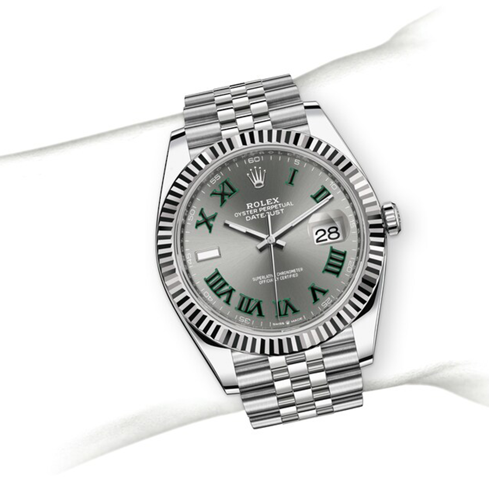 rolex datejust 36 oystersteel and white gold