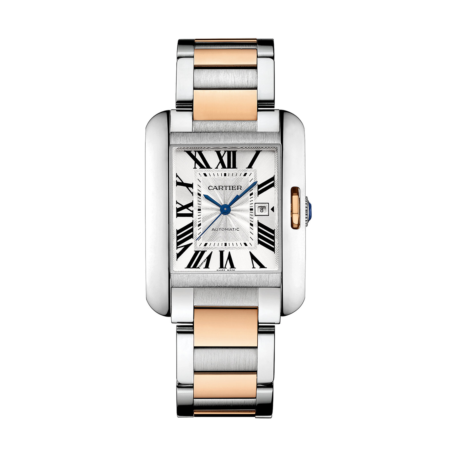 Cartier Tank Anglaise, Large Model, 18K pink gold and steel Reviews