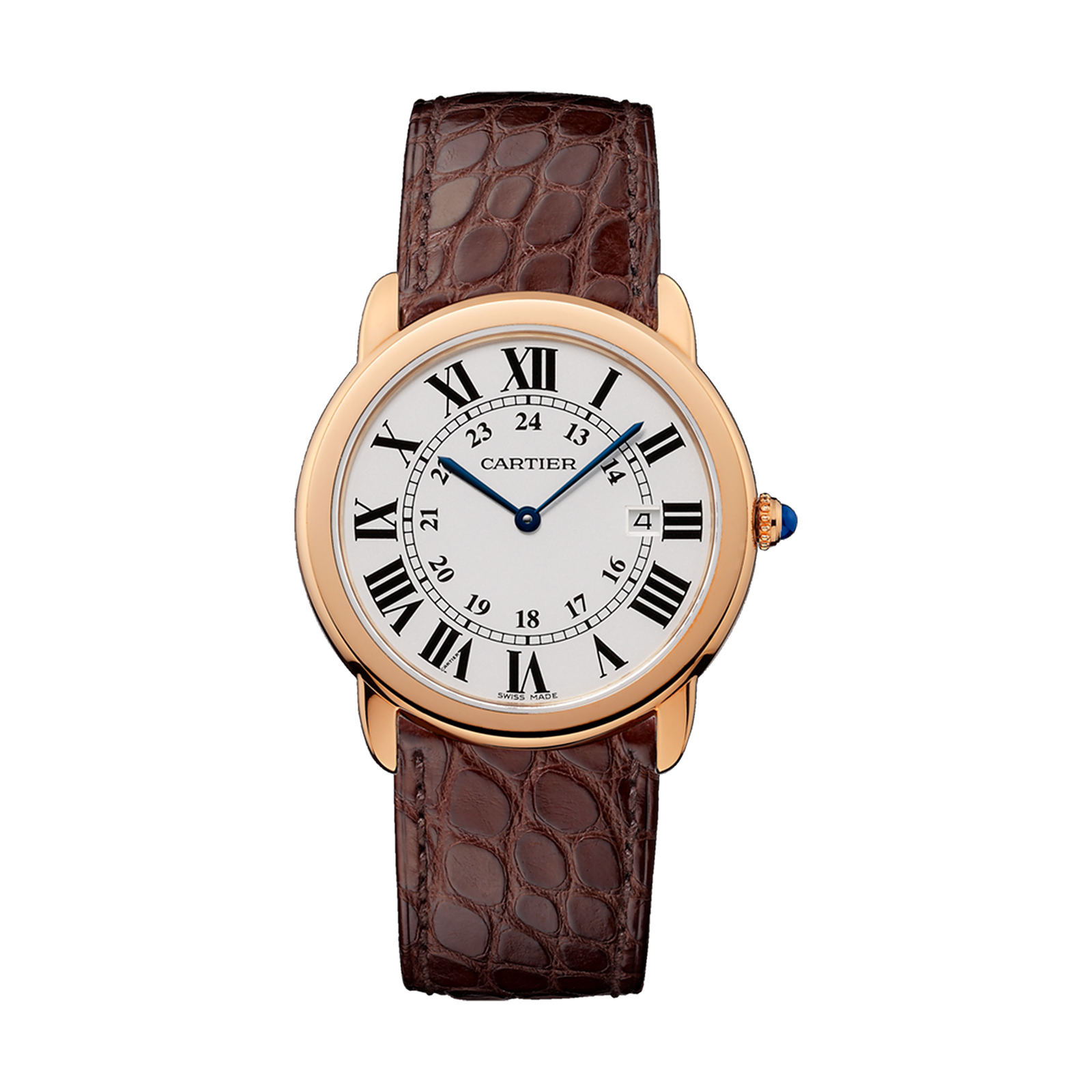 Ronde Solo de Cartier watch, 36 mm, rose gold, steel, leather Reviews