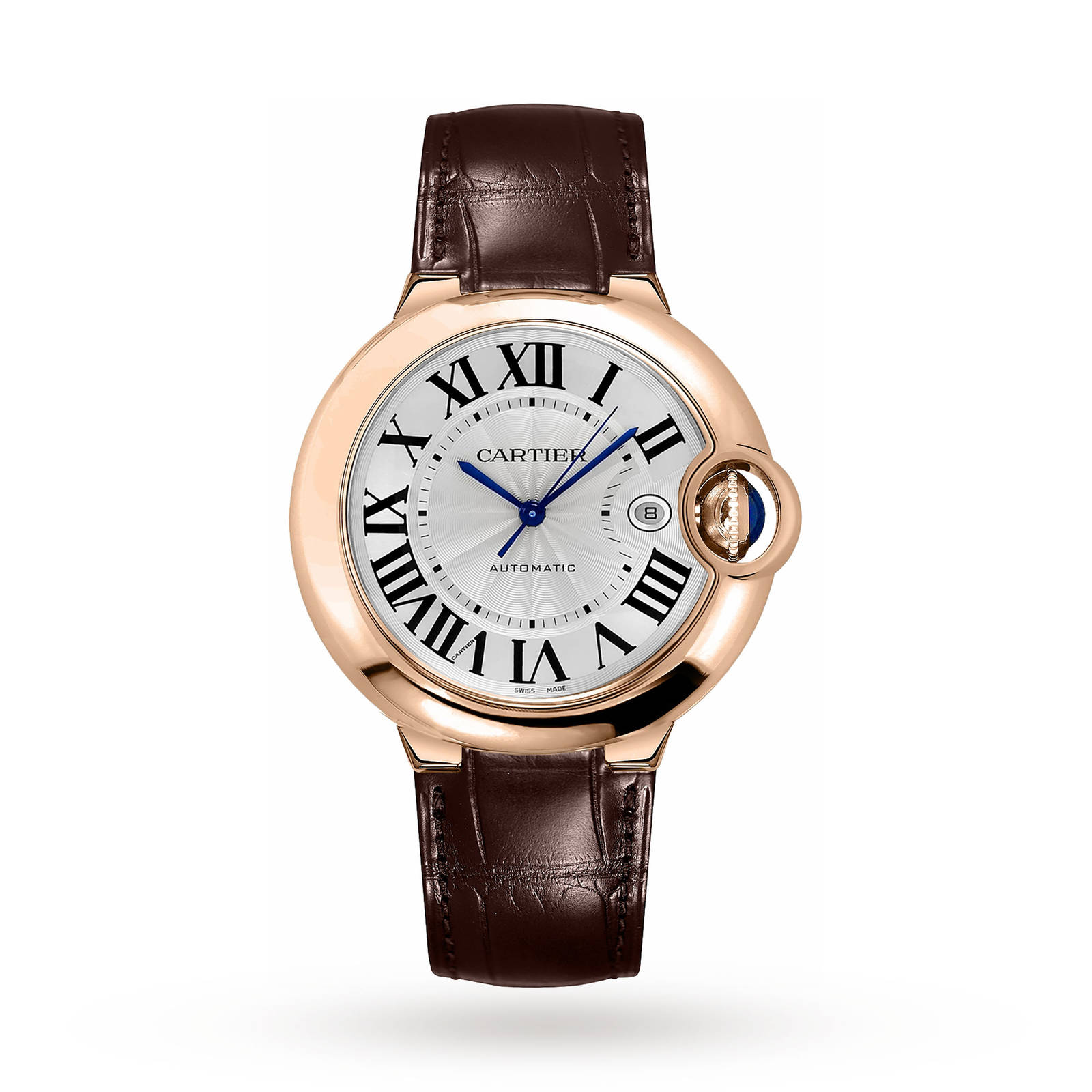 Ballon Bleu de Cartier watch, 42 mm, pink gold, leather, sapphire Reviews