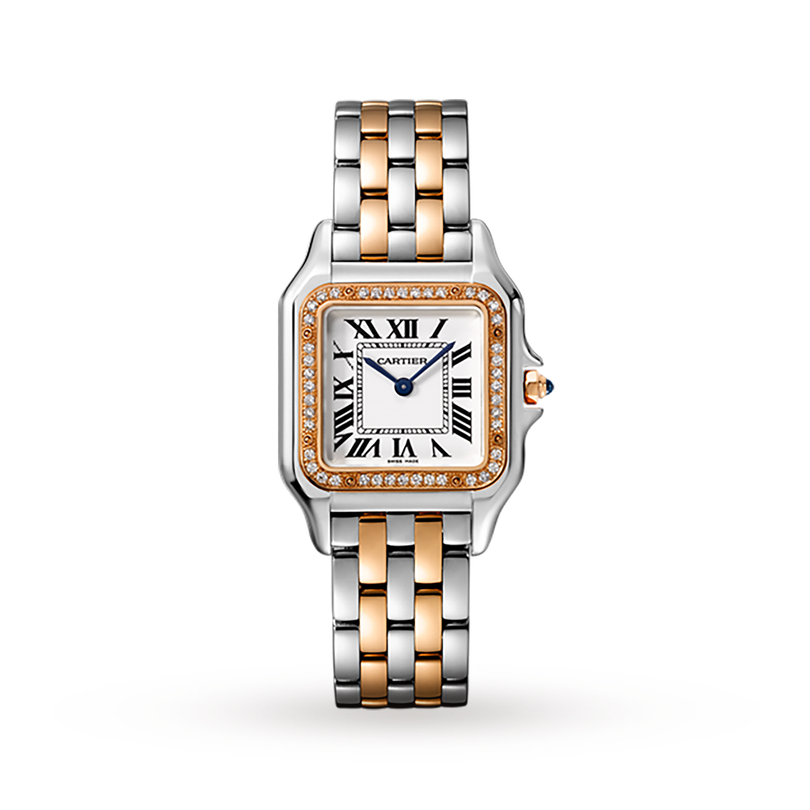 womens silver and gold cartier watch