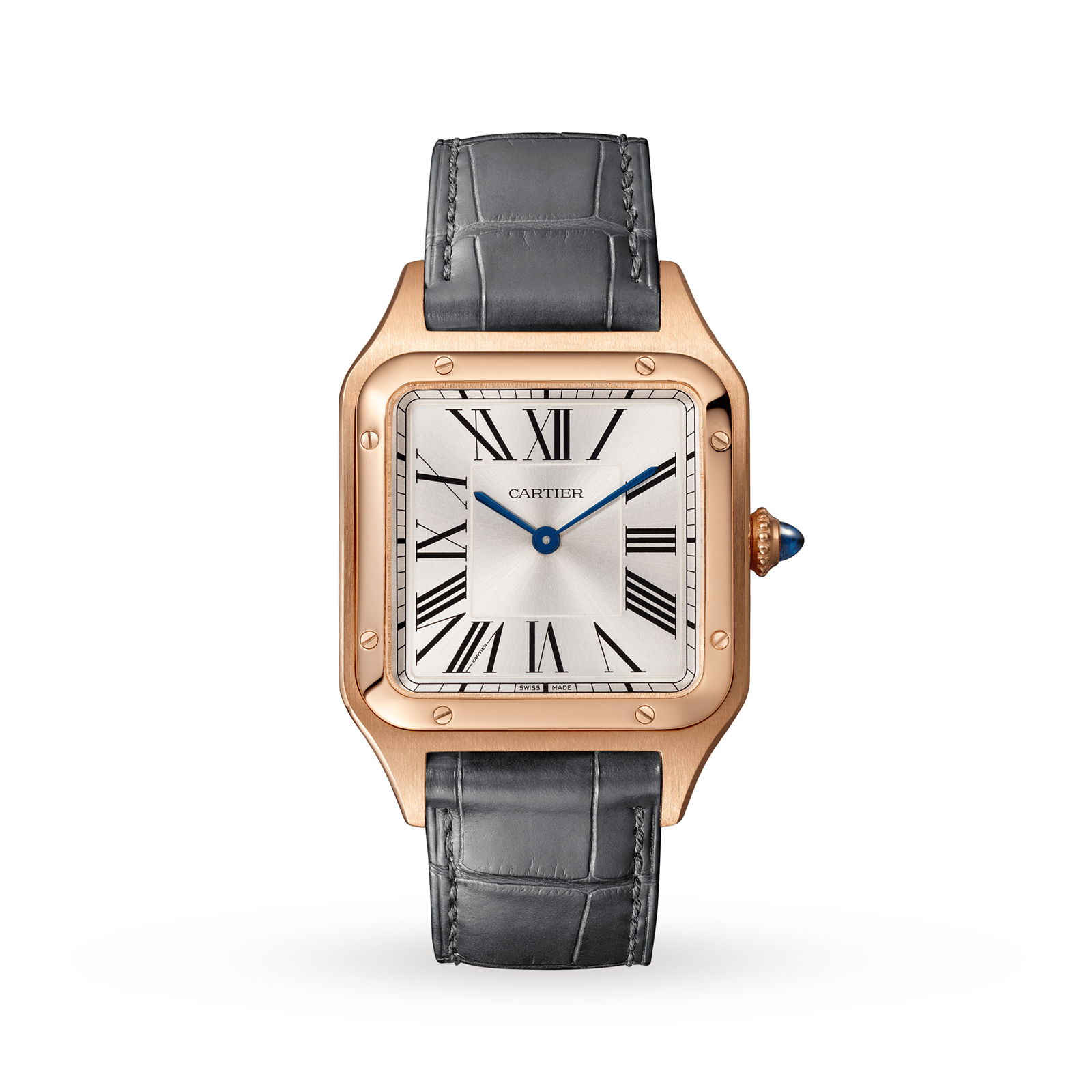 Santos-Dumont watch, Large model, pink gold, leather Reviews