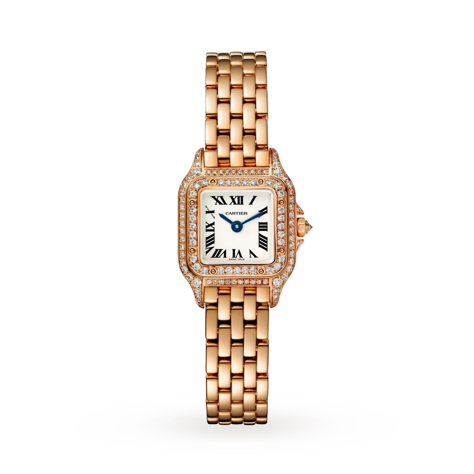 Panthère de Cartier watch, Mini, 18K rose gold, diamonds | Cartier ...