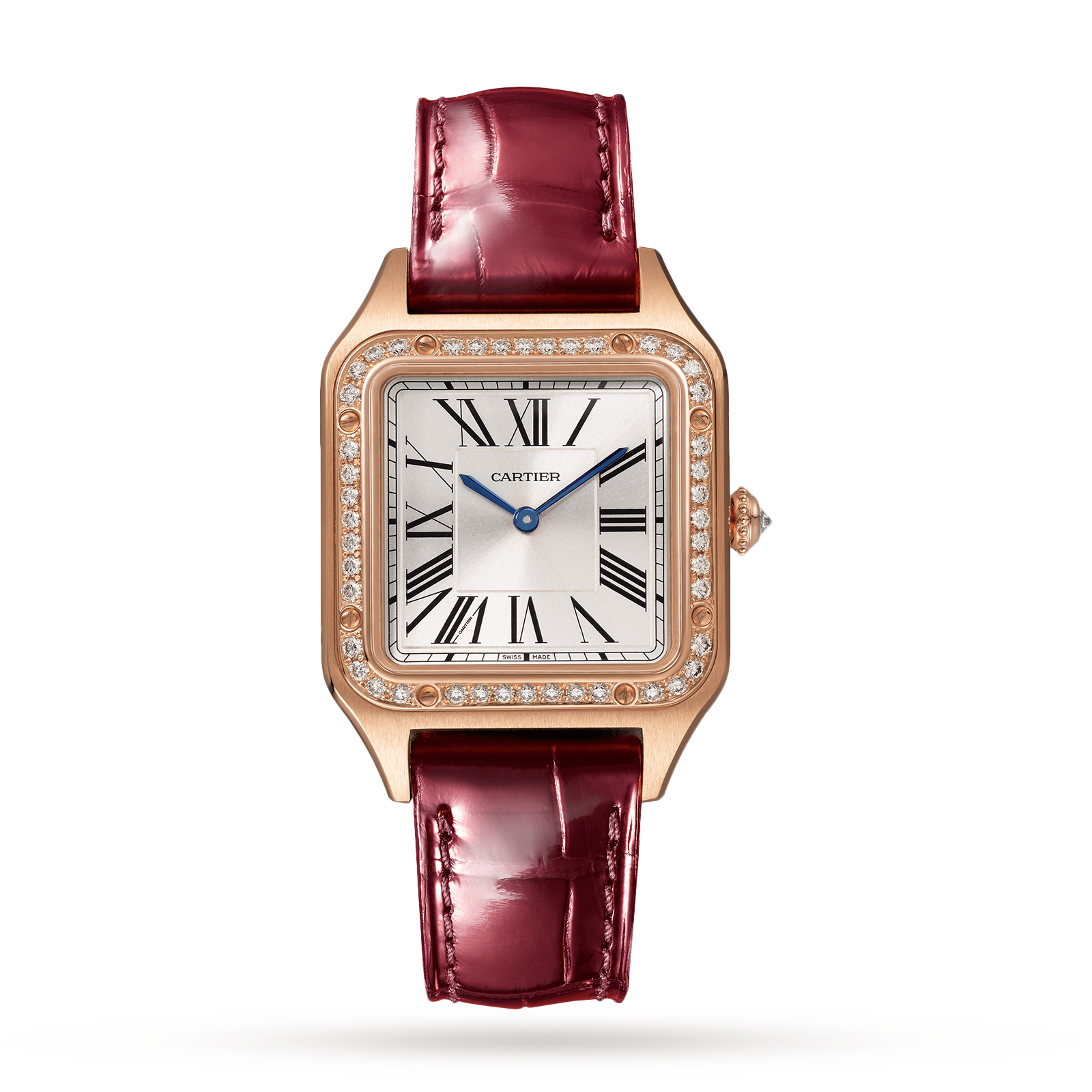 Our Ultimate Santos-Dumont watch Small model, rose gold, diamonds ...