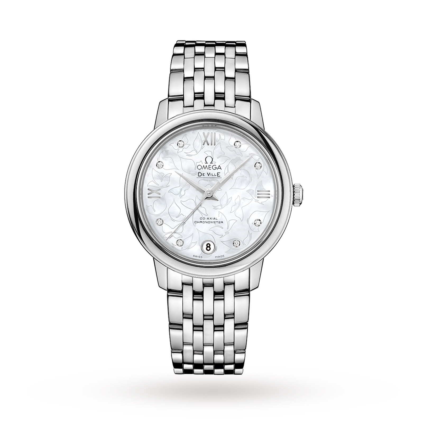 omega mother of pearl ladies watch