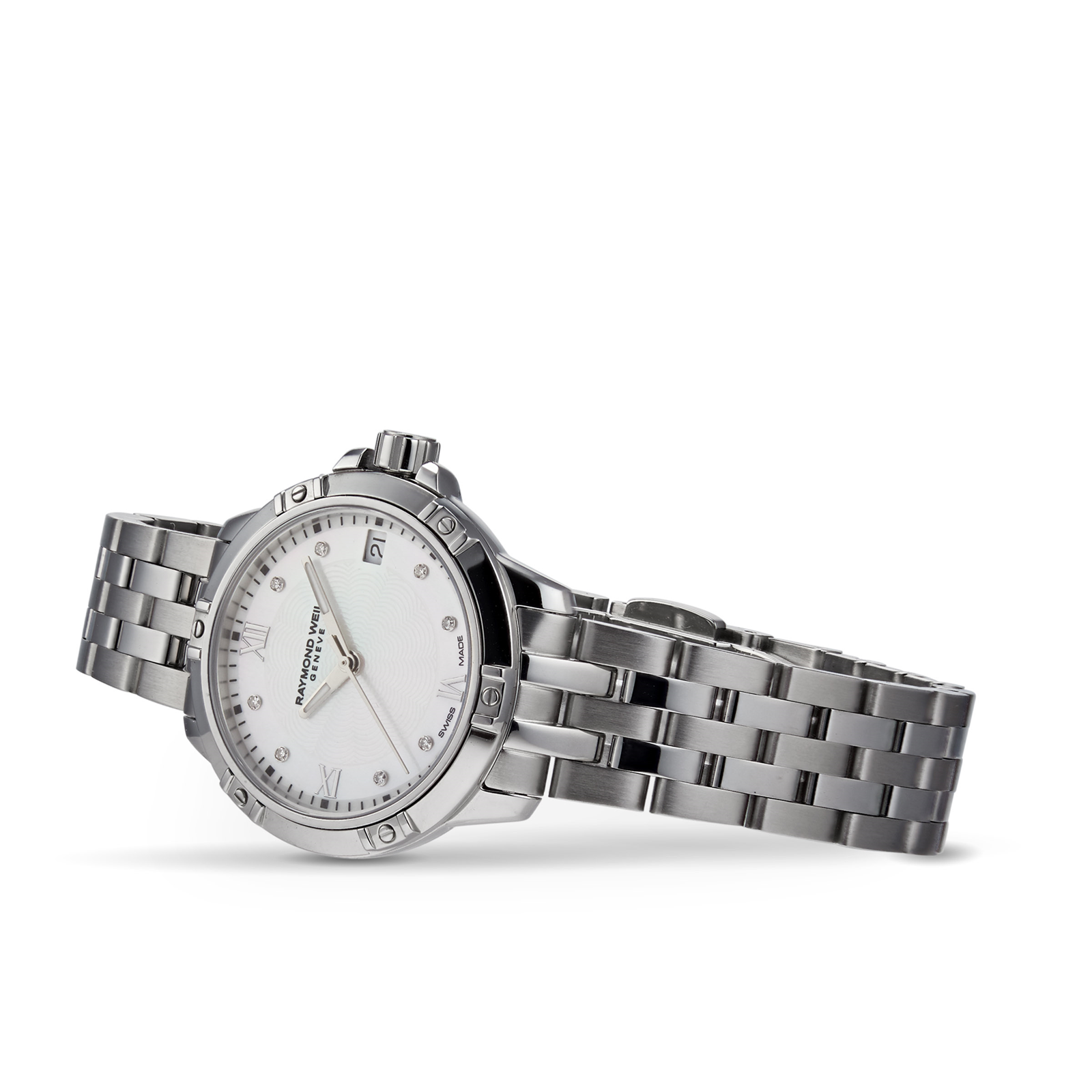 raymond weil tango ladies mother of pearl dial with diamonds