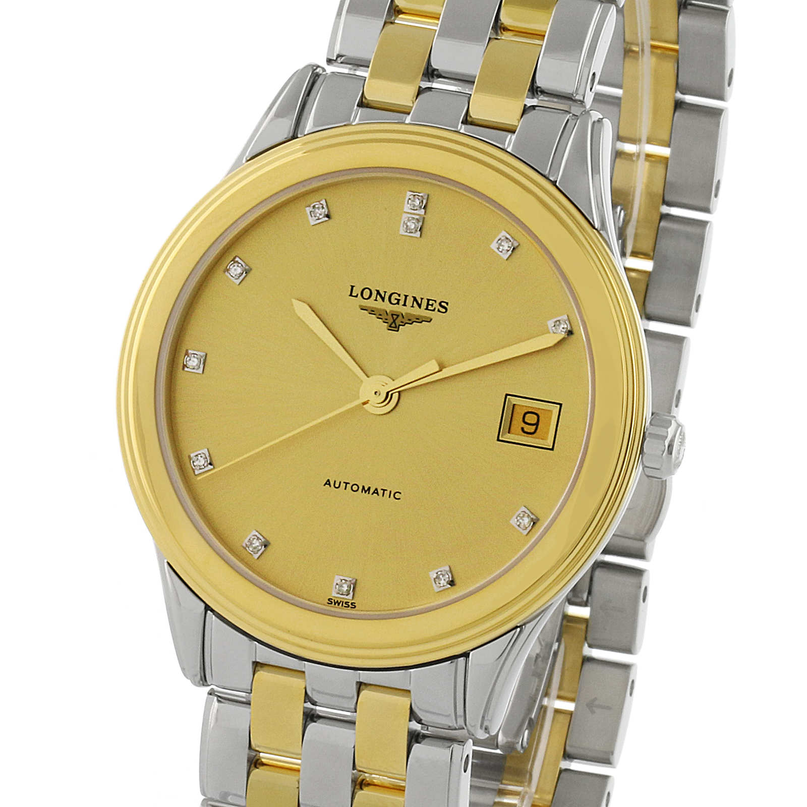 Longines Flagship Mens 35.6mm Diamond Automatic Watch | Luxury Watches