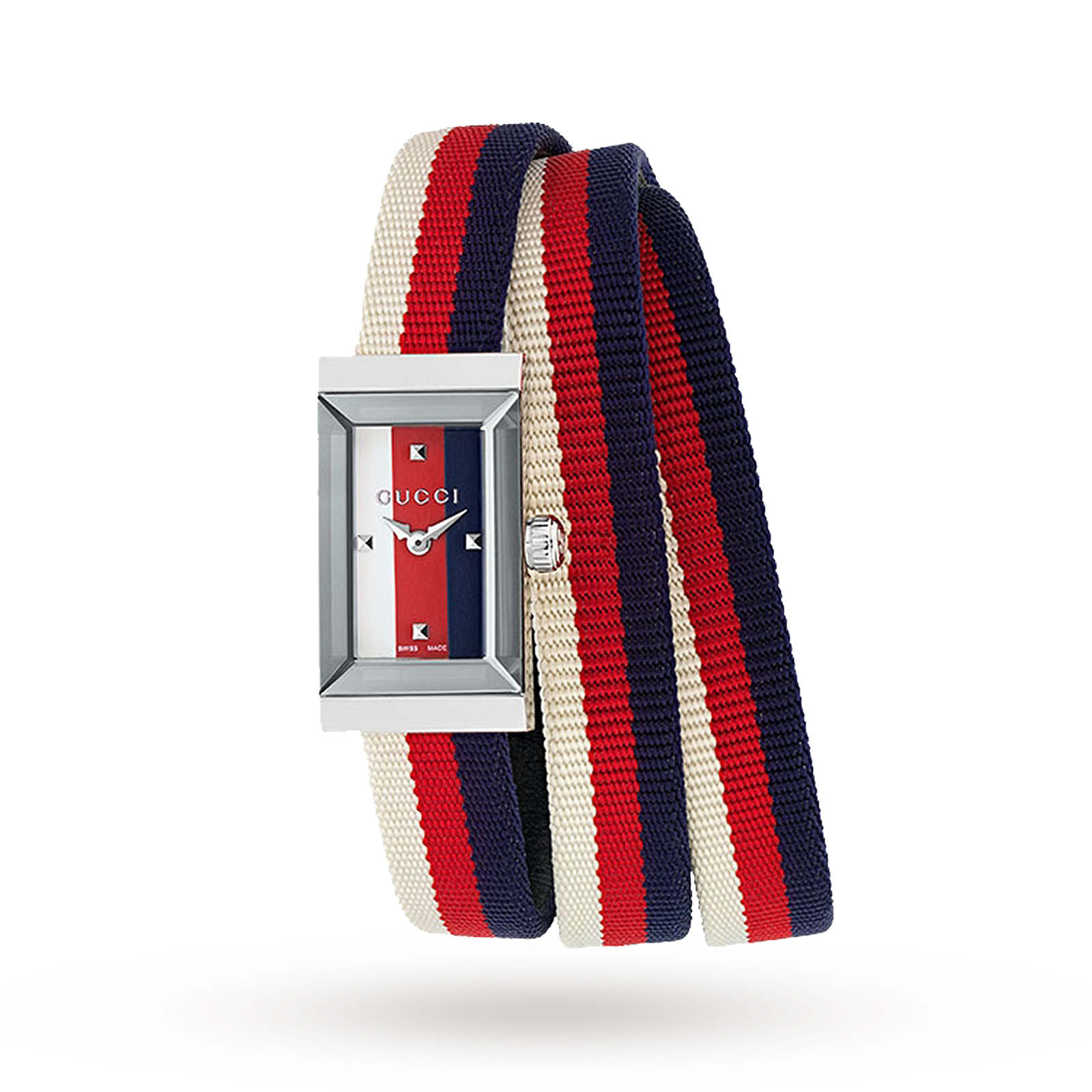 Gucci G-Frame Collection Red and Blue Strap Watch Reviews