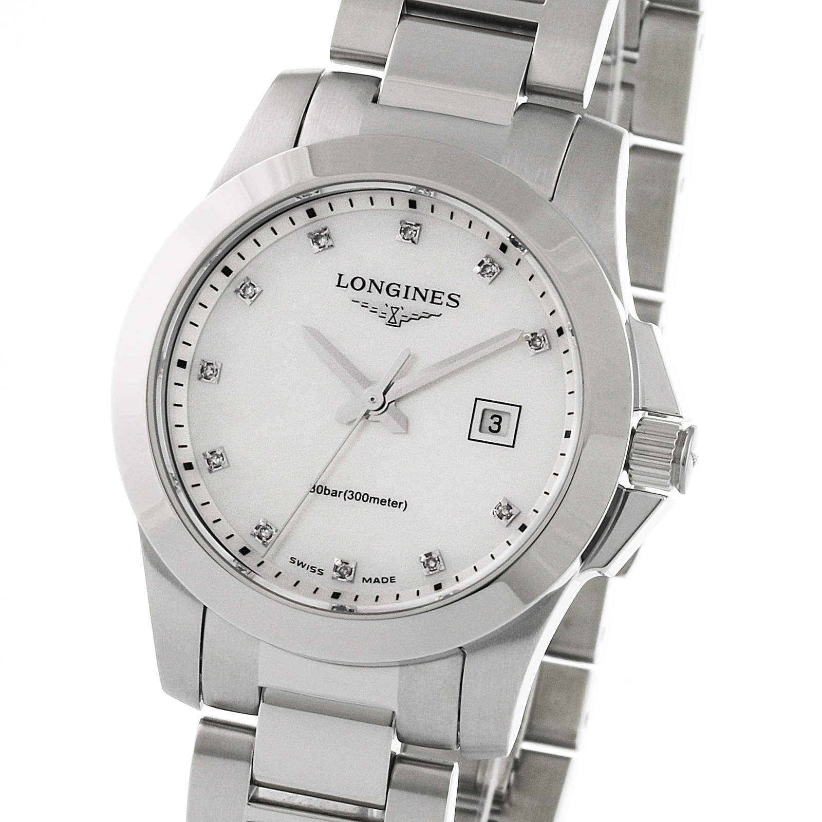 Longines Conquest Ladies 29.5mm Diamond Dot Quartz Watch | Ladies ...