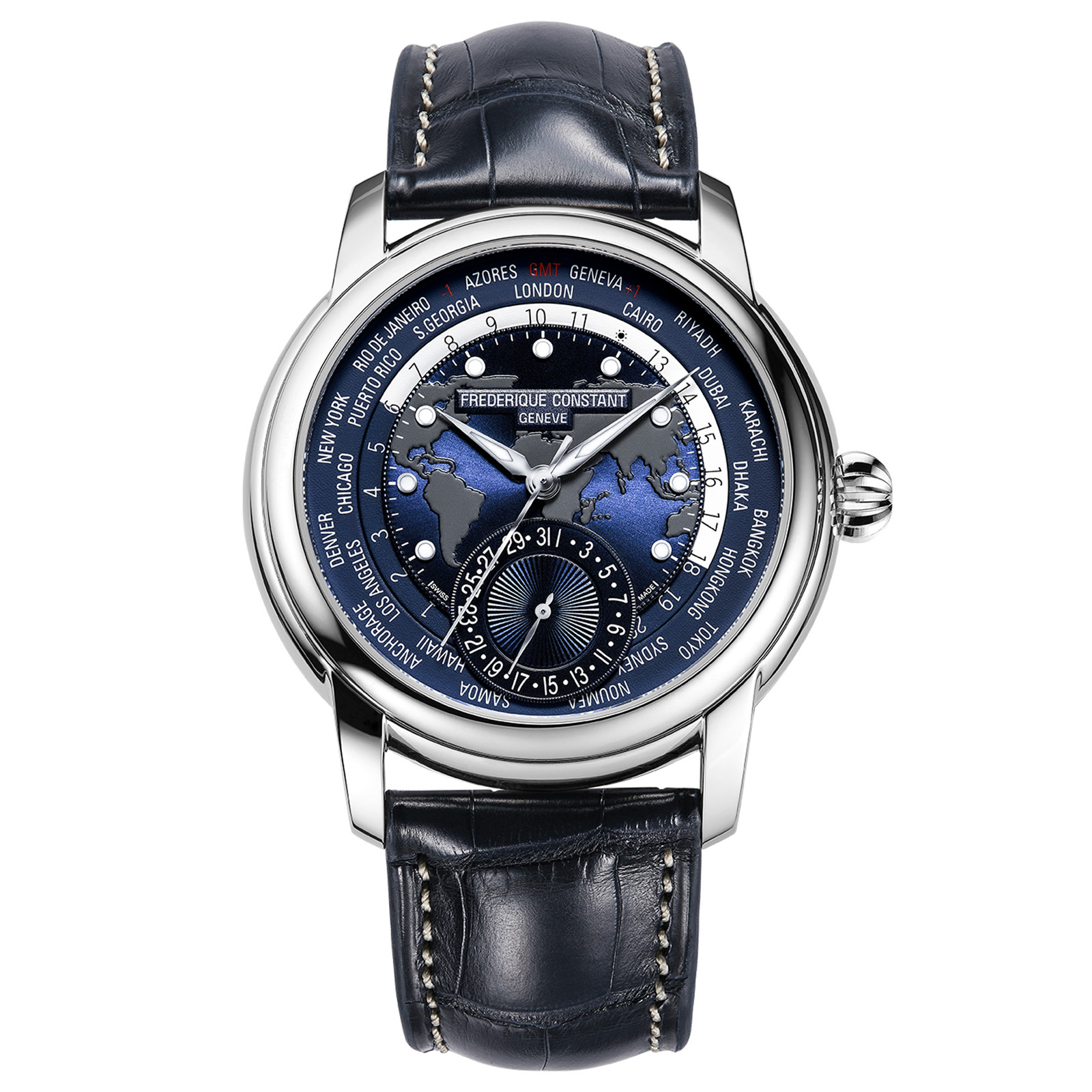 Frederique Constant Worldtimer 42mm Watch FC-718NWM4H6 Reviews