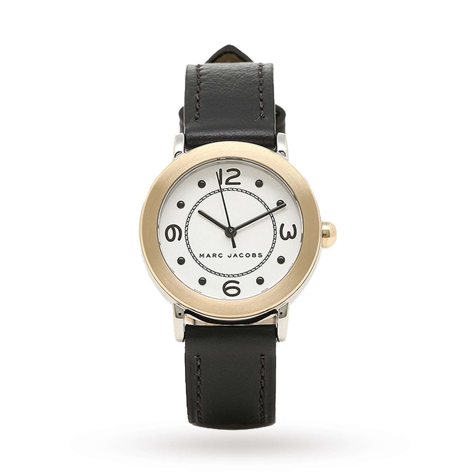 marc jacobs watch black leather strap