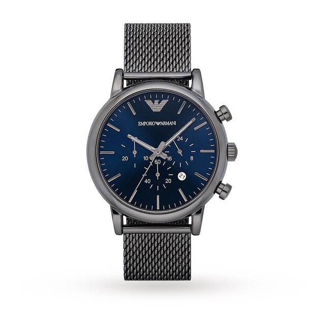 Armani Luigi Grey Mesh Blue Dial Gents Watch AR1979 Reviews