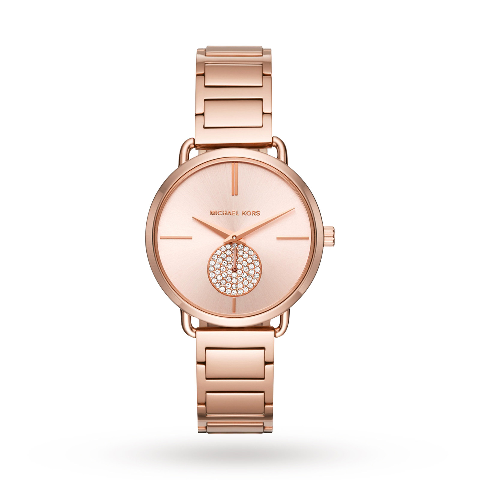 kors rose gold watch