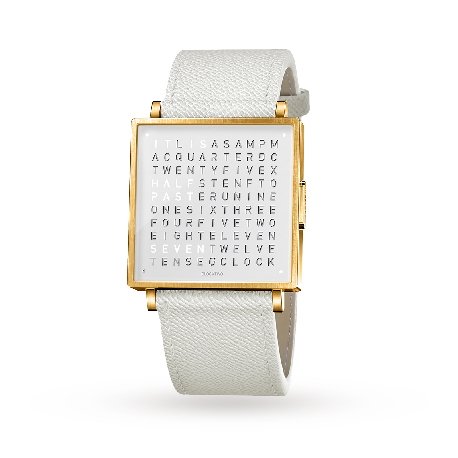 QLOCKTWO 35mm Gold White Wristwatch Reviews