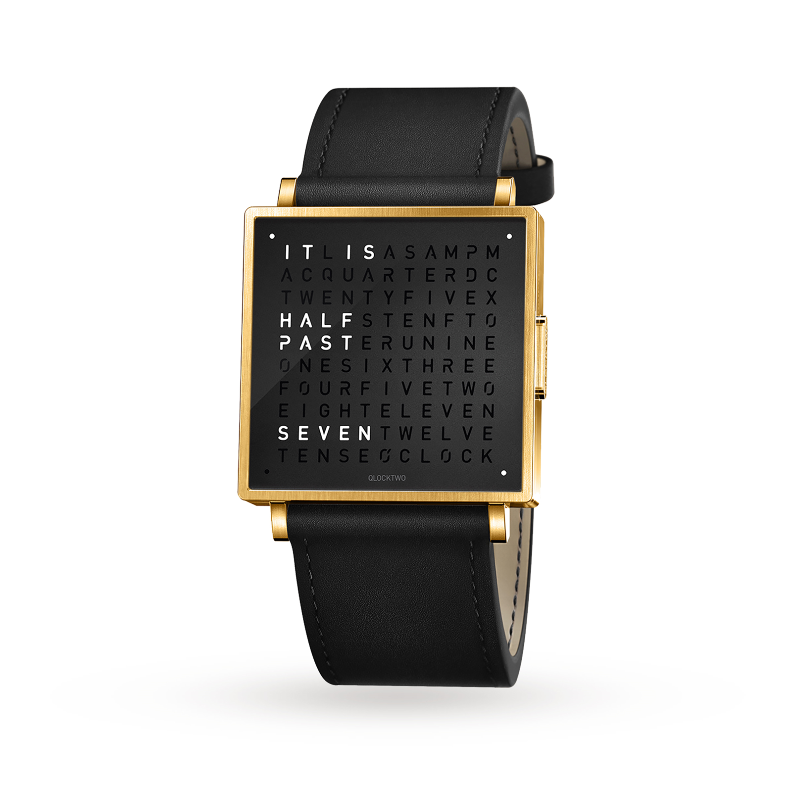 QLOCKTWO 35mm Gold Black Wristwatch Reviews