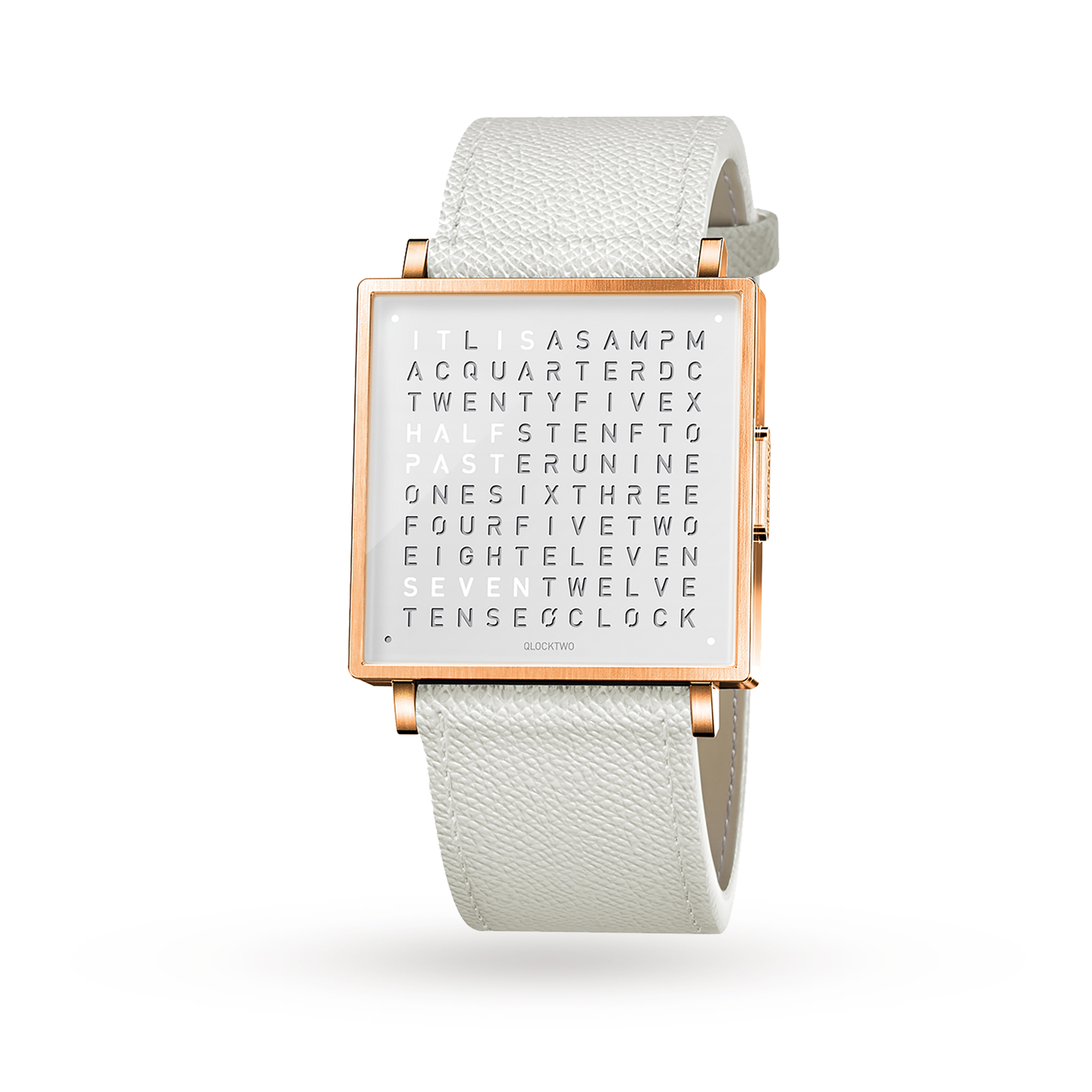 QLOCKTWO 35mm Rose White Wristwatch Reviews