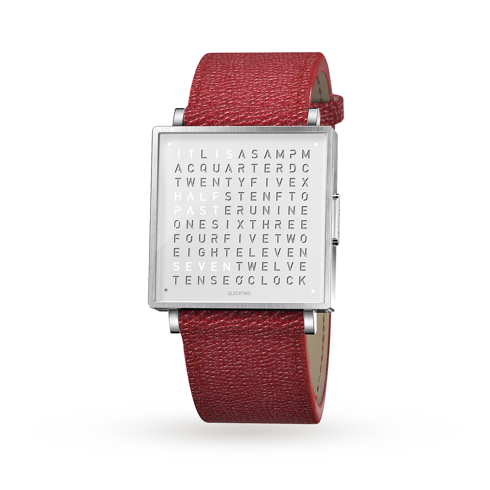 QLOCKTWO 39mm Pure White Red Wristwatch Reviews