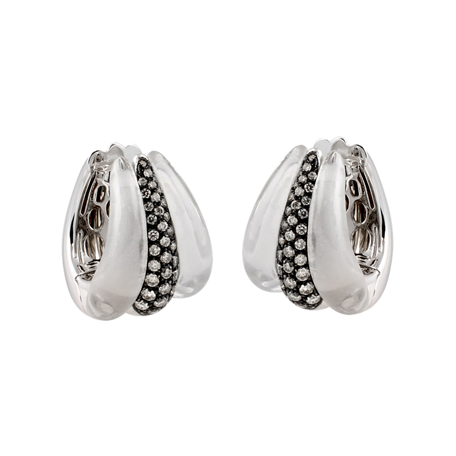 Damiani Spicchi 18ct White Gold Diamond and Quartz Earrings Review