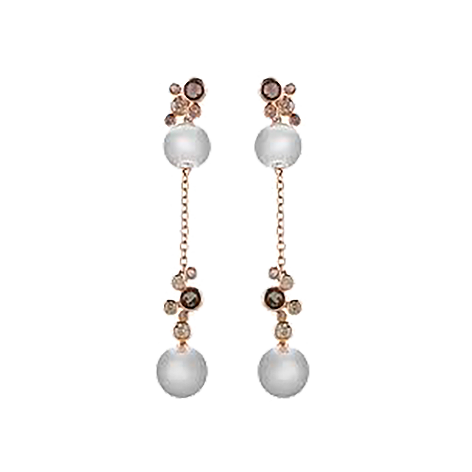 Damiani 0.63cttw Brown Diamond Smokey Quartz and Pearl Drop Earrings Review