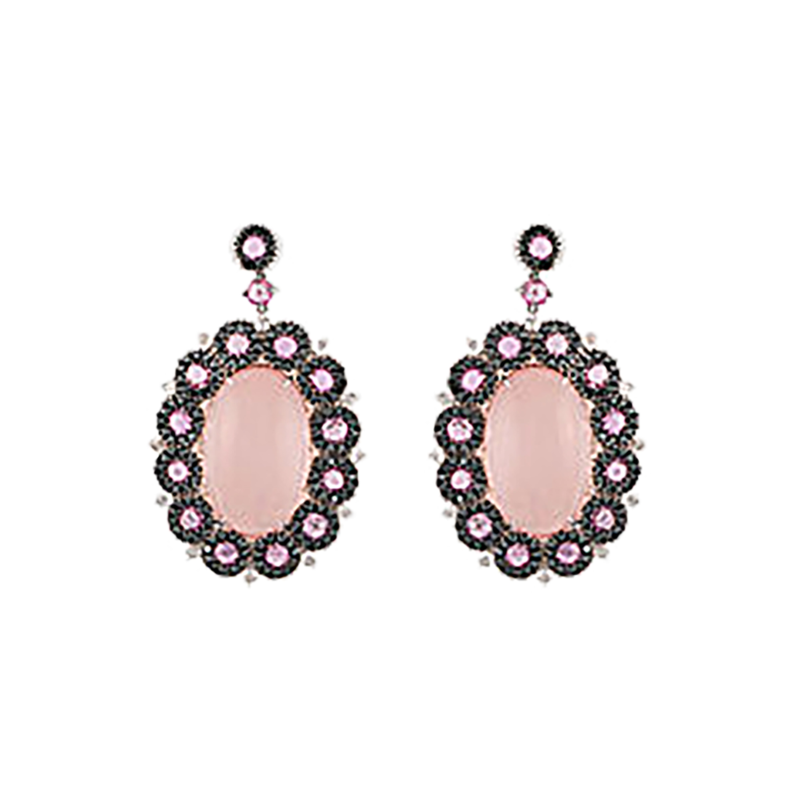 Damiani 18ct White Gold Diamond Pink Sapphire and Quartz Earrings Review