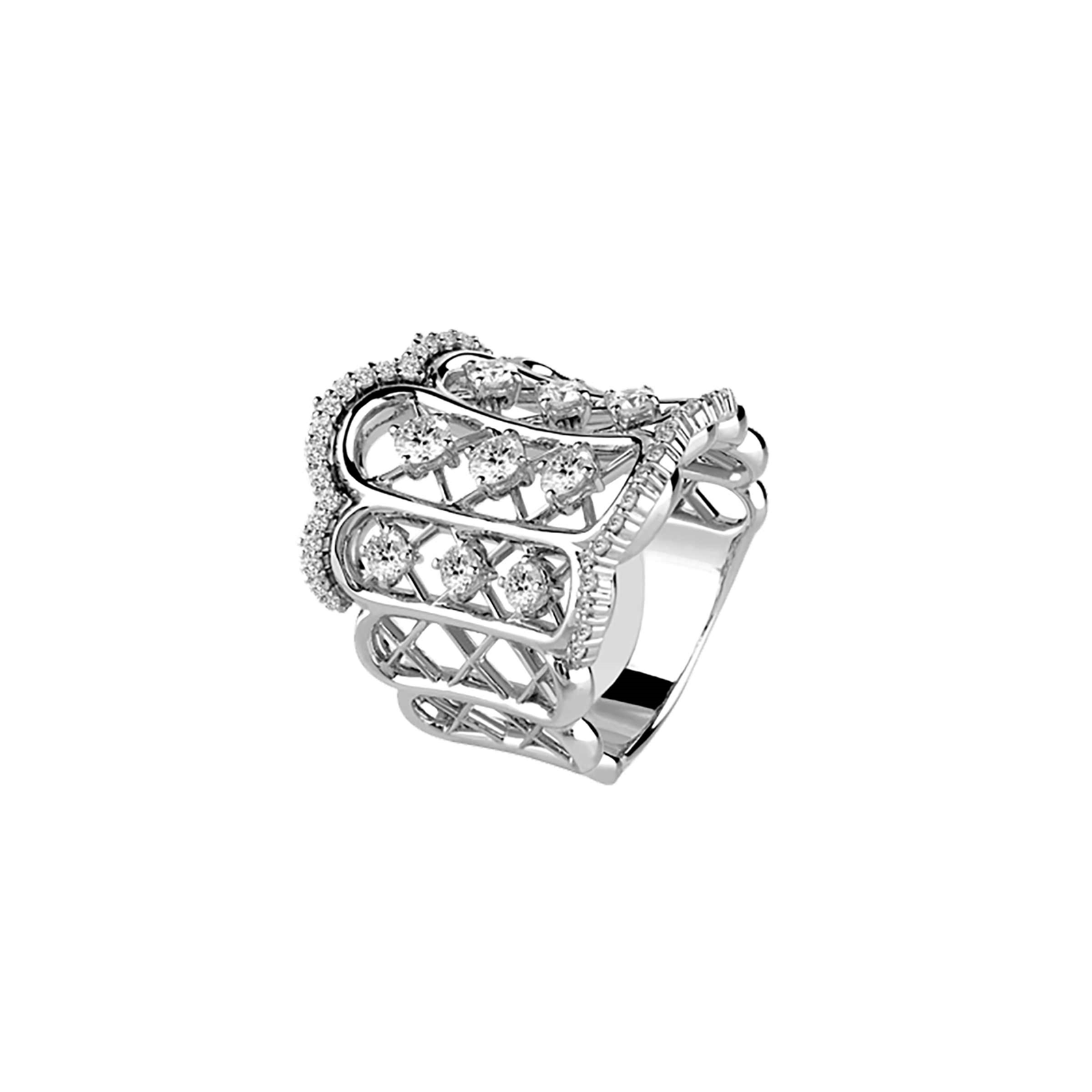 Damiani Burlesque 18ct White Gold 1.13cttw Diamond Ring Reviews