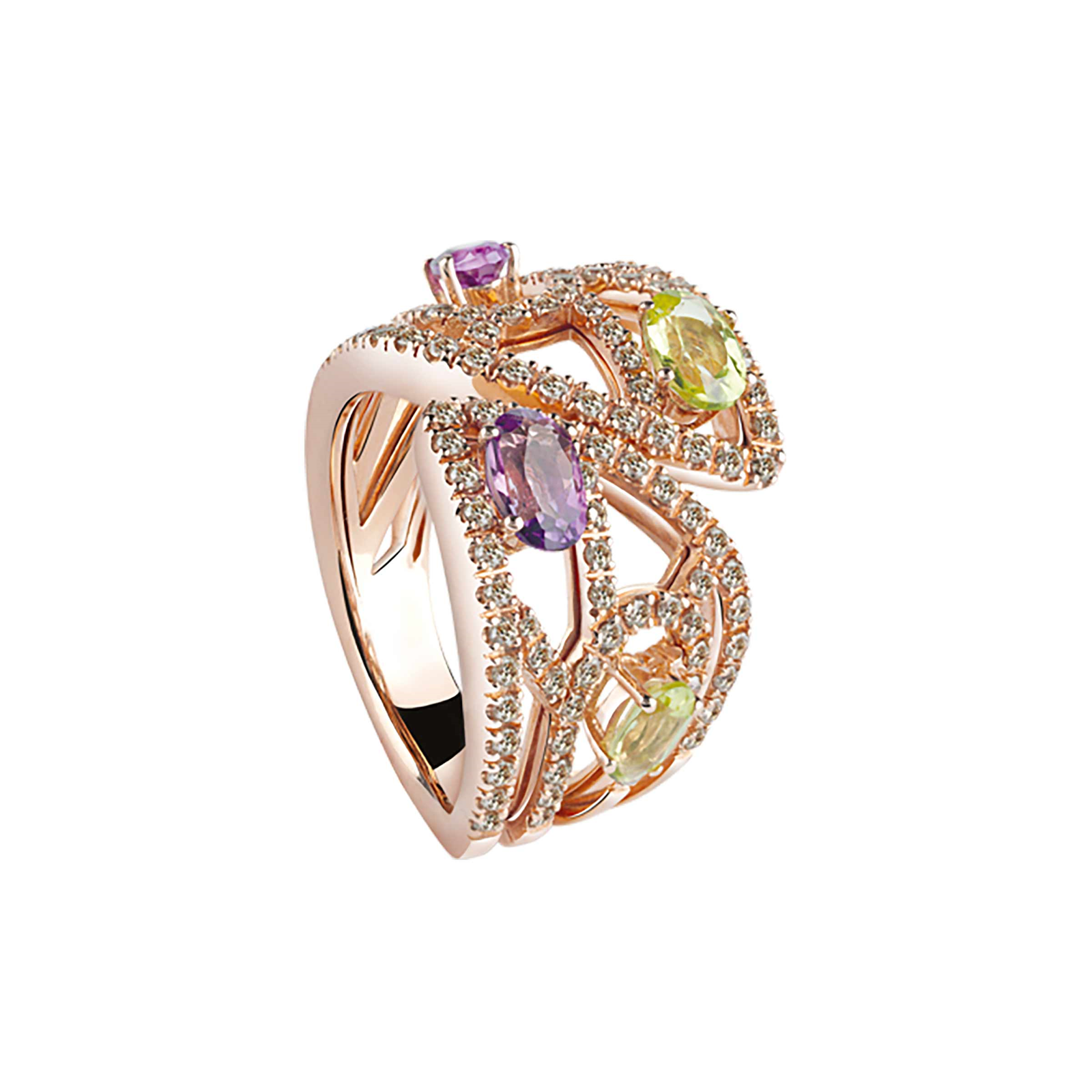 Damiani Battito 18ct Rose Gold 0.71cttw Diamond Amethyst ... Reviews