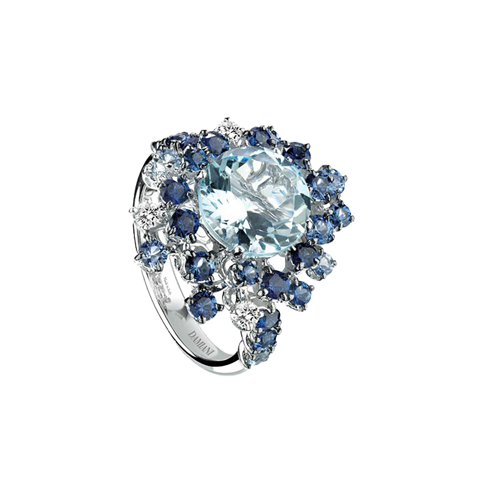 Damiani Anima 18ct White Gold 0.14cttw Diamond Aquamarine ... Reviews