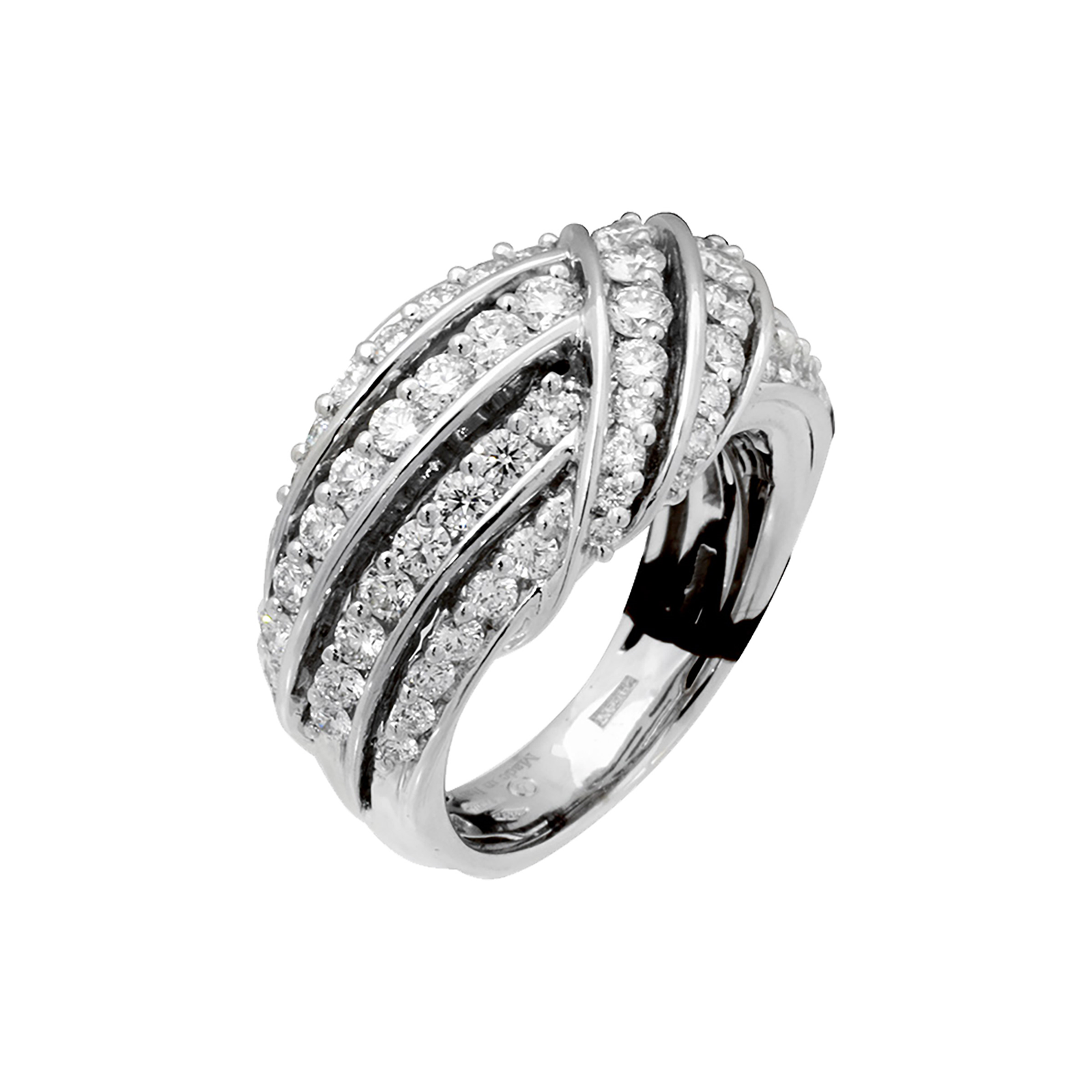 Damiani 18ct White Gold 1.95cttw Diamond Ring - Ring Size O | Rings ...