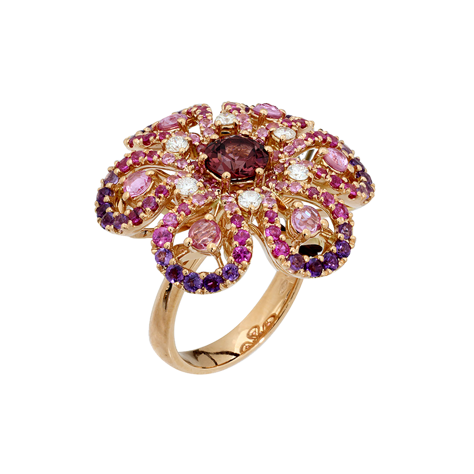 Damiani Ibisco 18ct Yellow Gold Pink Sapphire and 0.24ctt ... Reviews