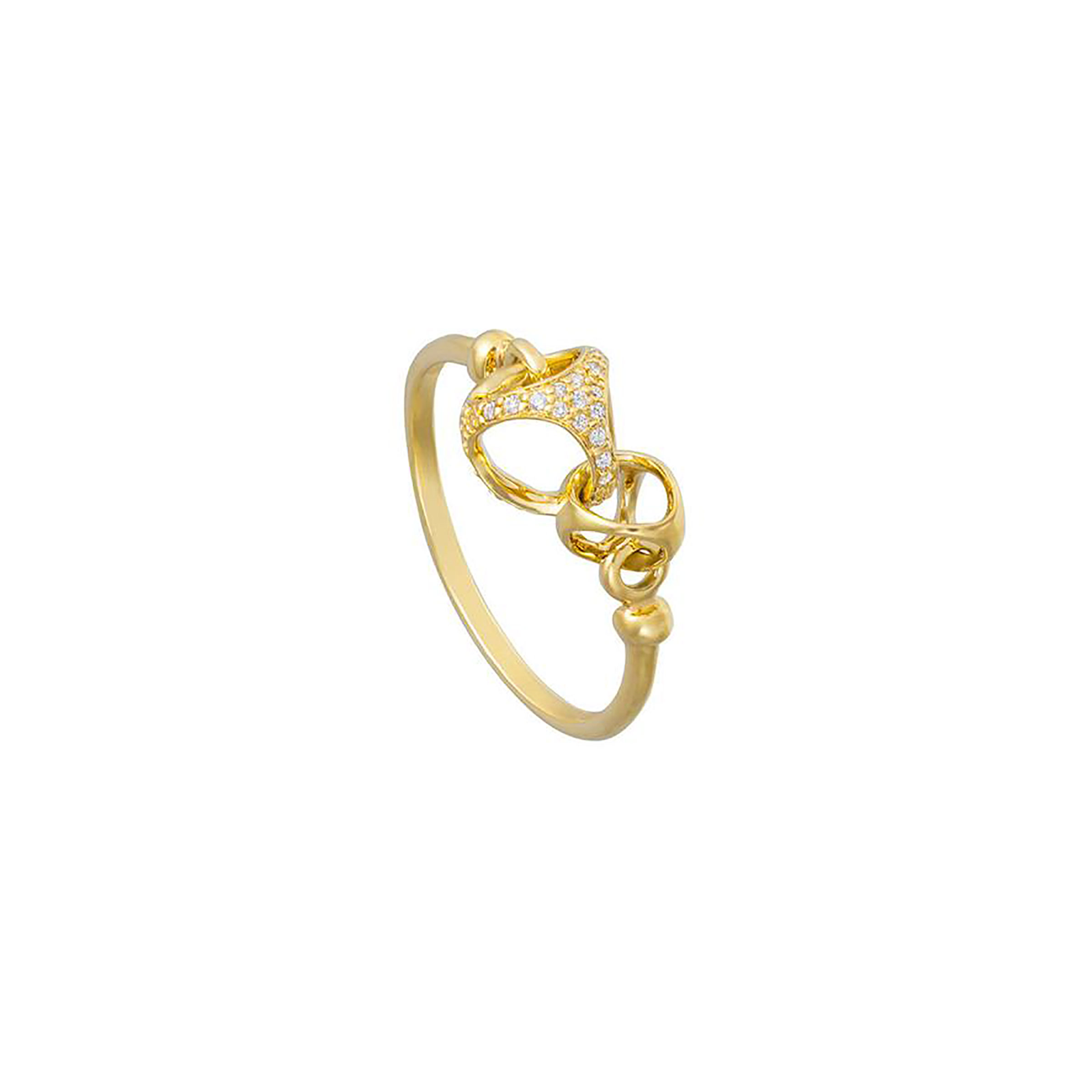 Di Modolo Linked By Love 18ct Gold And 0 13cttw Diamond Ring Ring Size M Rings Jewellery Goldsmiths