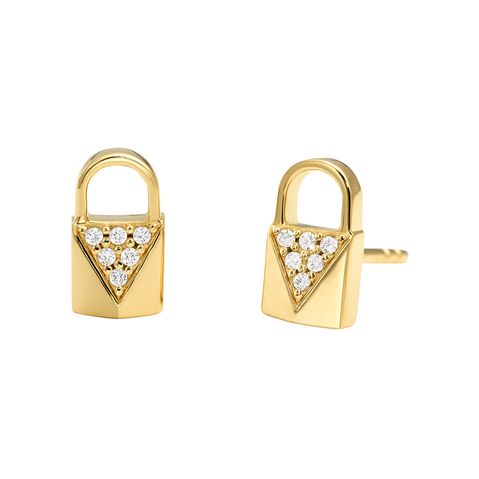 Michael Kors Mercer Link 14ct Gold Plated Padlock Studs Reviews