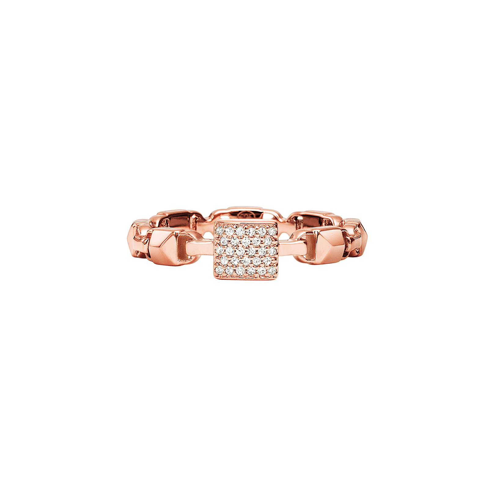 Michael Kors Mercer Link 14ct Rose Gold Plated Stacking Ring Size P Reviews