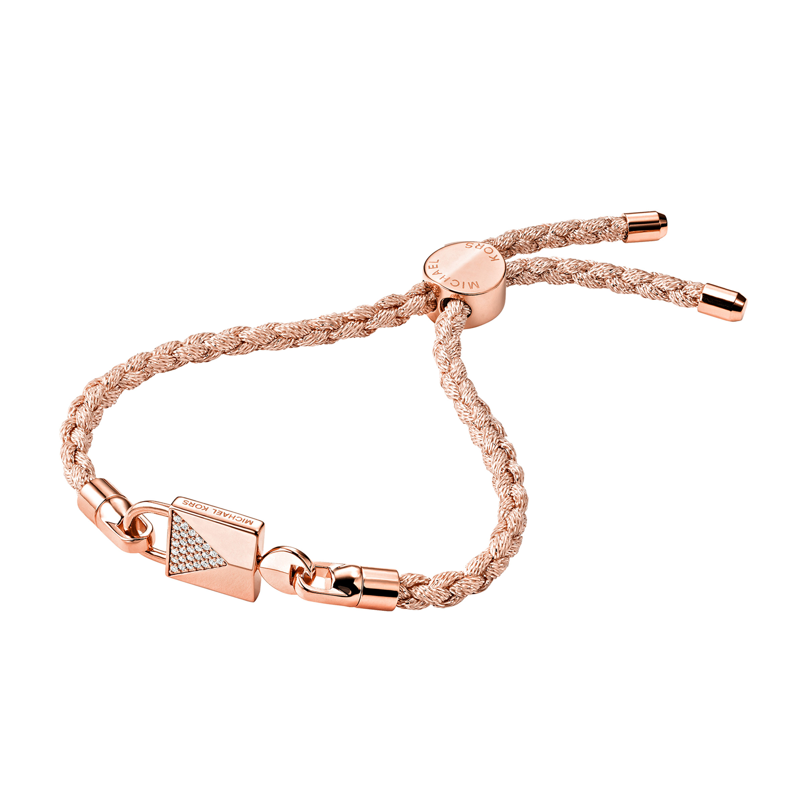 michael kors rose gold padlock bracelet