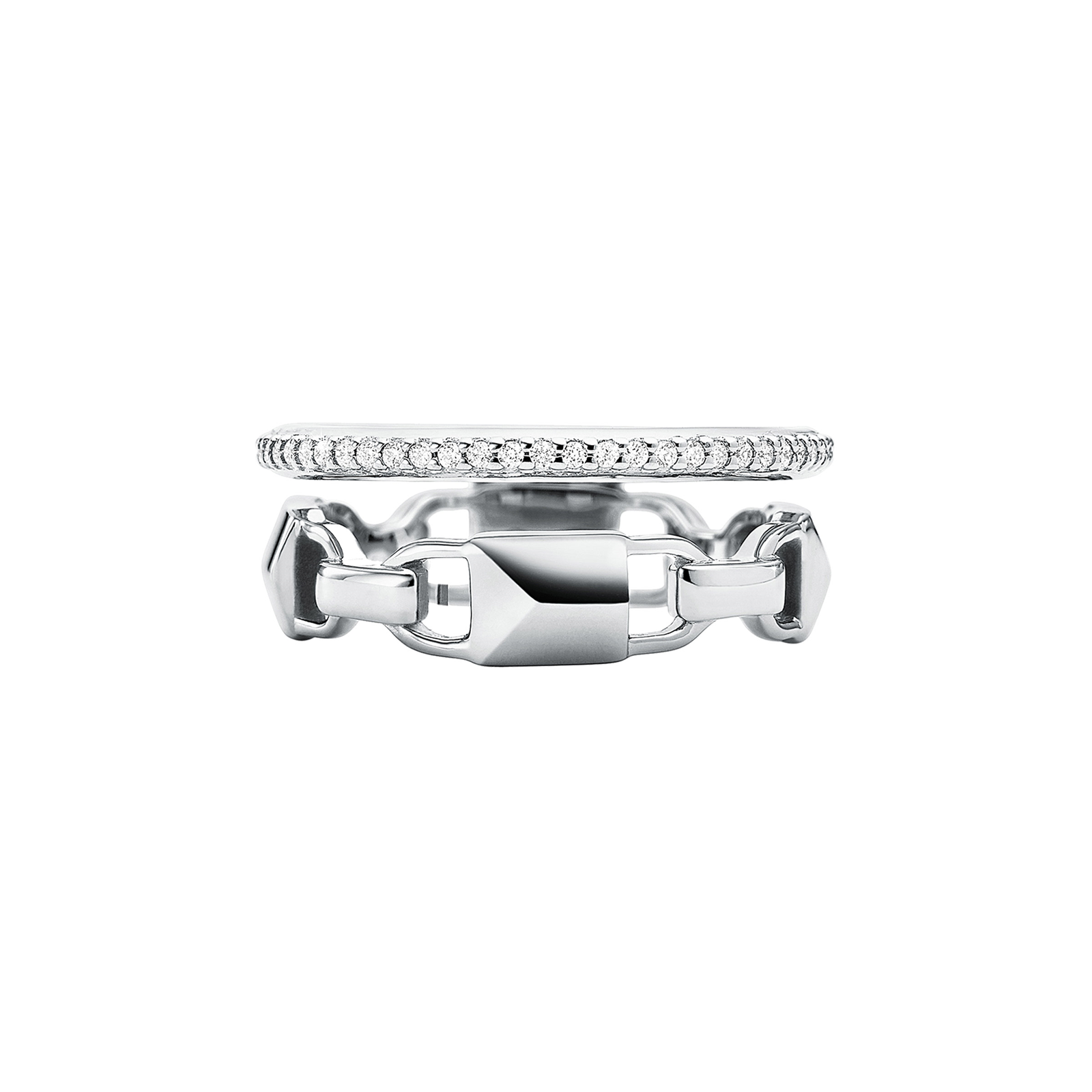 Michael Kors Mercer Link Sterling Silver Prestack Ring Size Small Reviews