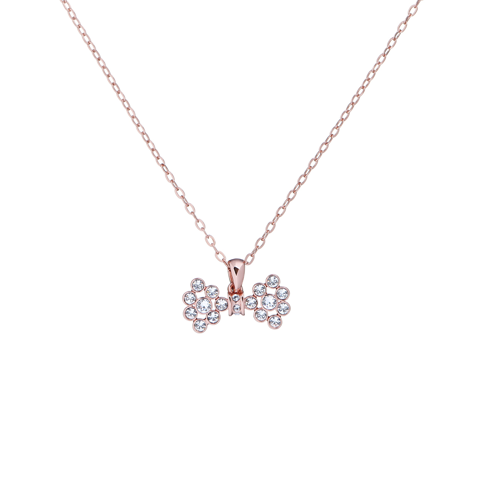 Ted Baker Rose Gold Coloured Crystal Bow Pendant Reviews